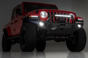 Jeep Wrangler JK Unlimited Front Winch Bumper - Rough Country - 9500S - Satin Black - '07-'10 Jeep Wrangler JK Unlimited Front Winch Bumper - Rough Country - 9500S - Satin Black - '07-'10